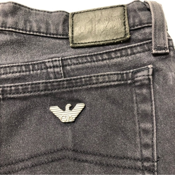 Armani Jeans Faded Black Comfort Fit Straight Leg Jeans 27 (Tag says 29) - Picture 6 of 13